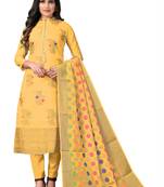 Beige woven salwar