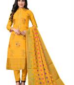 Yellow woven salwar