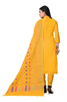 Yellow woven salwar
