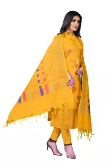 Yellow woven salwar