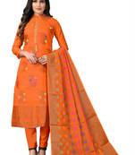 Orange woven  salwar