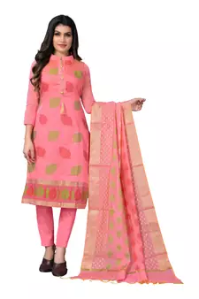 Pink woven  salwar