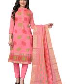 Pink woven salwar