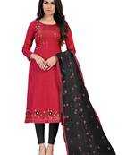 Red sequins cotton salwar