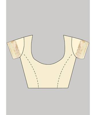 Cream Cotton Silk Party Wear Sarees 5