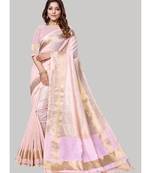 Baby Pink Cotton Silk Party Wear Sarees