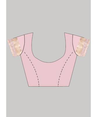 Baby Pink Cotton Silk Party Wear Sarees 5