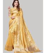 Cream Cotton Silk Party Wear Sarees