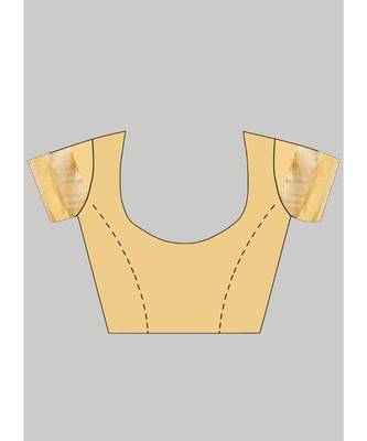 Cream Cotton Silk Party Wear Sarees 5