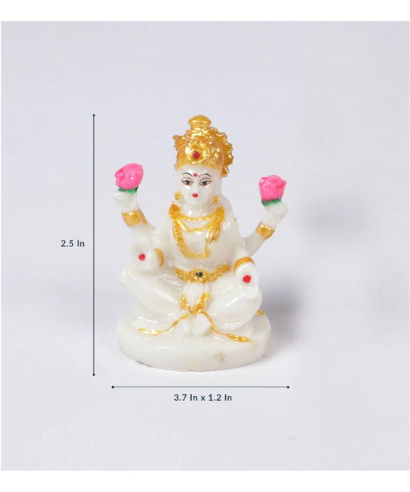 White Marble Laxmi Ganesh Idol by Gallery99