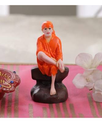 Orange Marble Sai Baba Small Idol by Gallery99 1