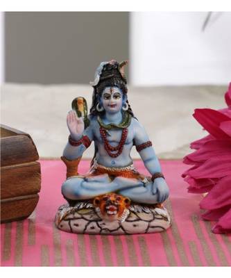 Blue Resin Shiva Ji Idol by Gallery99 1