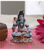 Blue Resin Shiva Ji Idol by Gallery99