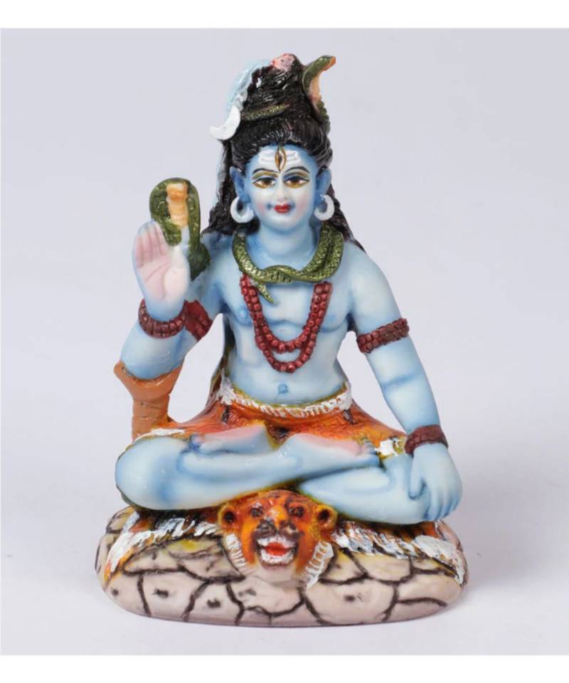Blue Resin Shiva Ji Idol by Gallery99