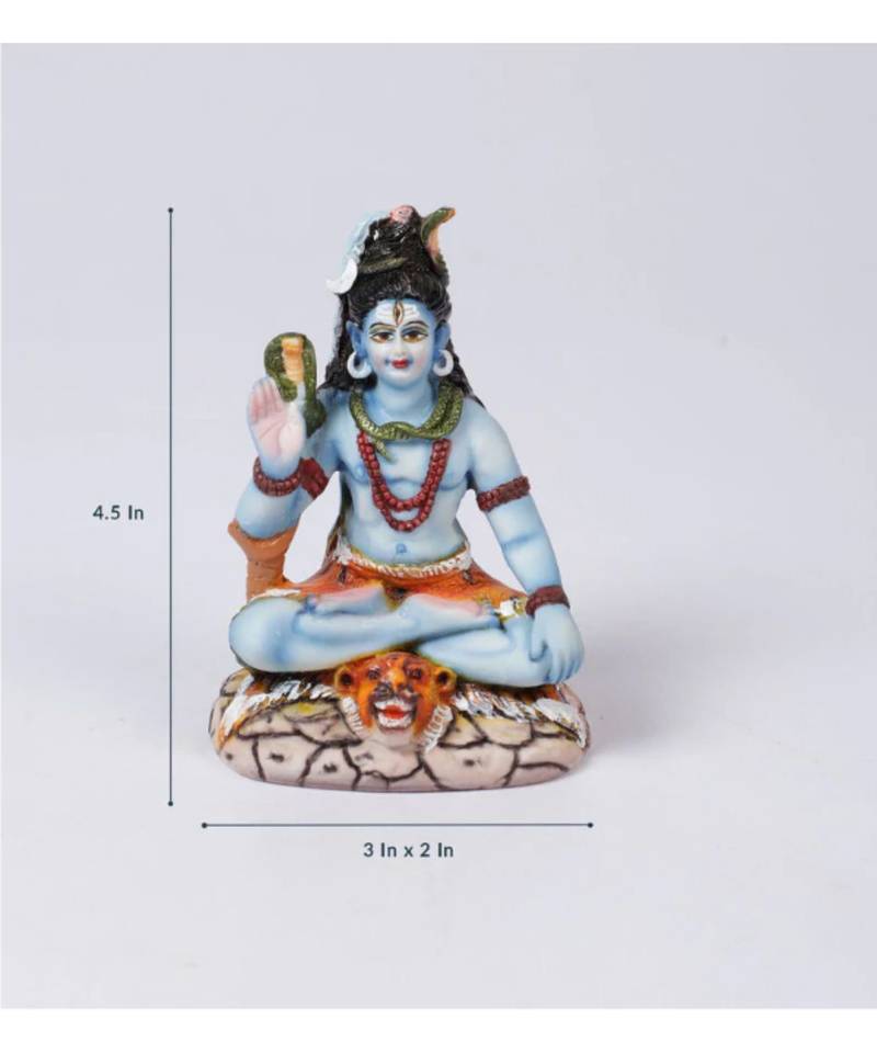 Blue Resin Shiva Ji Idol by Gallery99