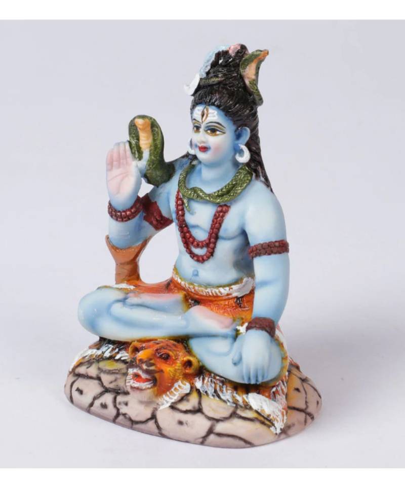 Blue Resin Shiva Ji Idol by Gallery99