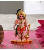 Orange Marble Hanuman Ji Idol by Gallery99
