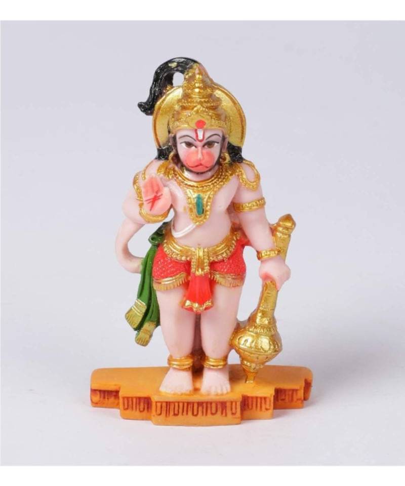 Orange Marble Hanuman Ji Idol by Gallery99