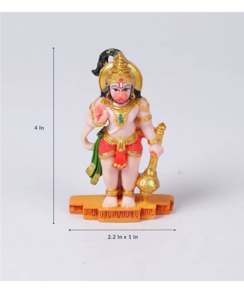 Orange Marble Hanuman Ji Idol by Gallery99