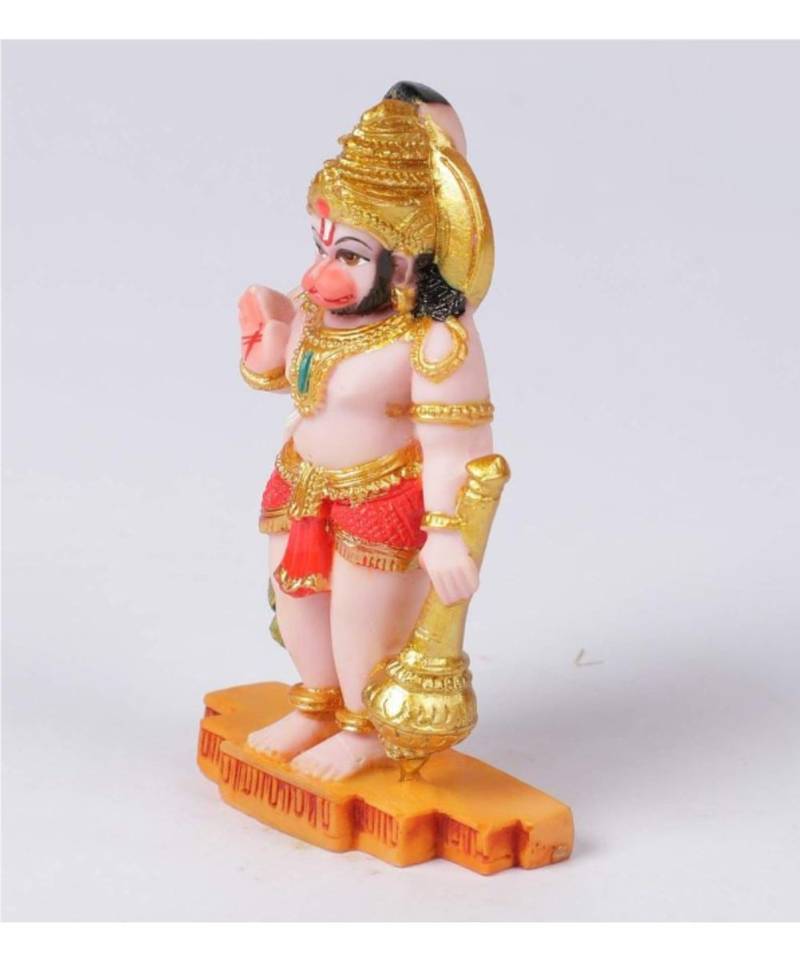 Orange Marble Hanuman Ji Idol by Gallery99