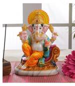 Yellow Marble Ganesha Idol by Gallery99