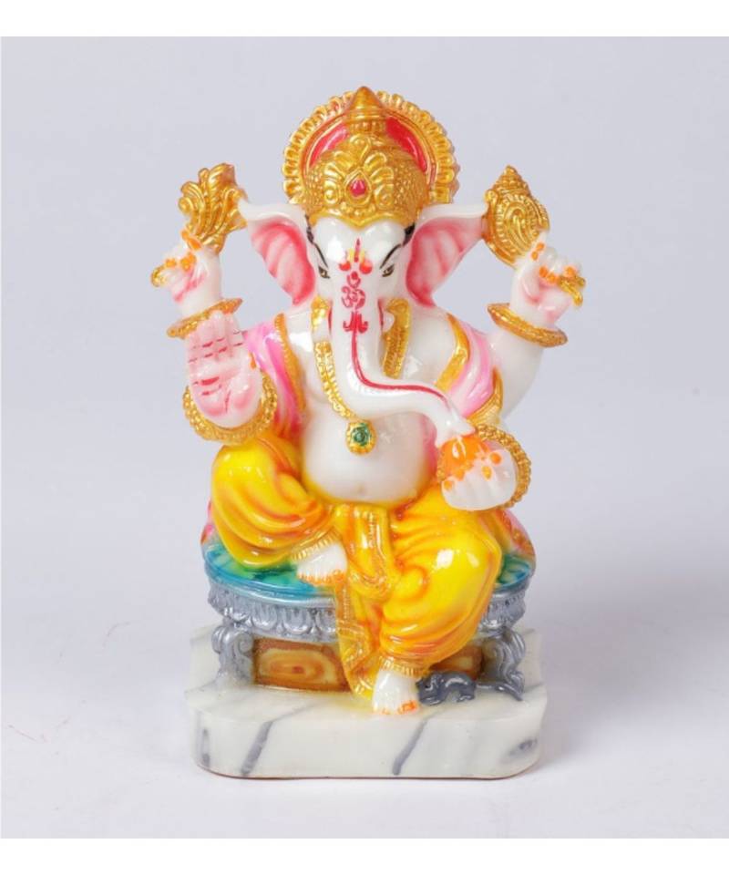 Blue Marble Kanha Ji With Flute Idol by Gallery99