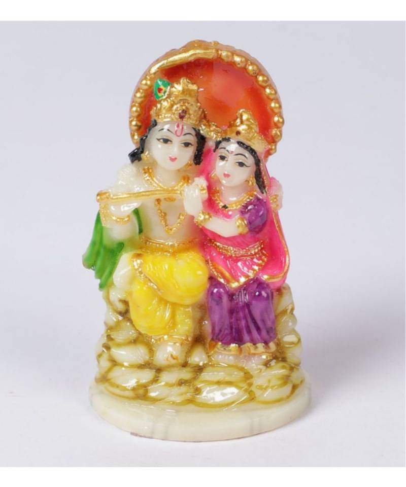 Yellow Marble Radha Krishna Idol by Gallery99