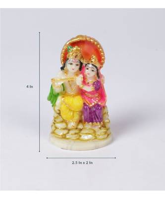 Yellow Marble Radha Krishna Idol by Gallery99 3