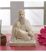 Cream Marble Guru Nanak Ji Idol by Gallery99