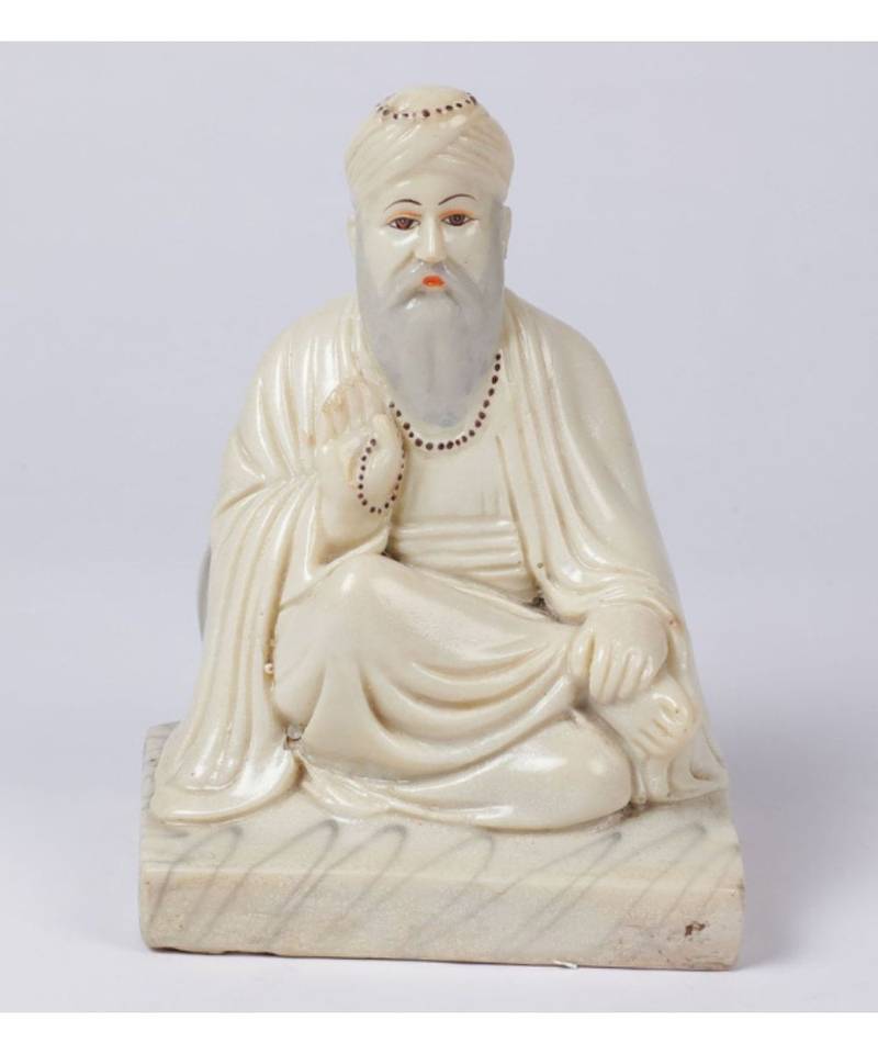 Cream Marble Guru Nanak Ji Idol by Gallery99