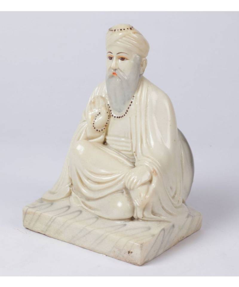 Cream Marble Guru Nanak Ji Idol by Gallery99