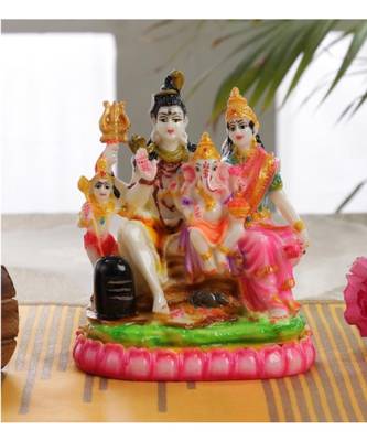 Pink Marble Shiv Parivar Idol by Gallery99 1