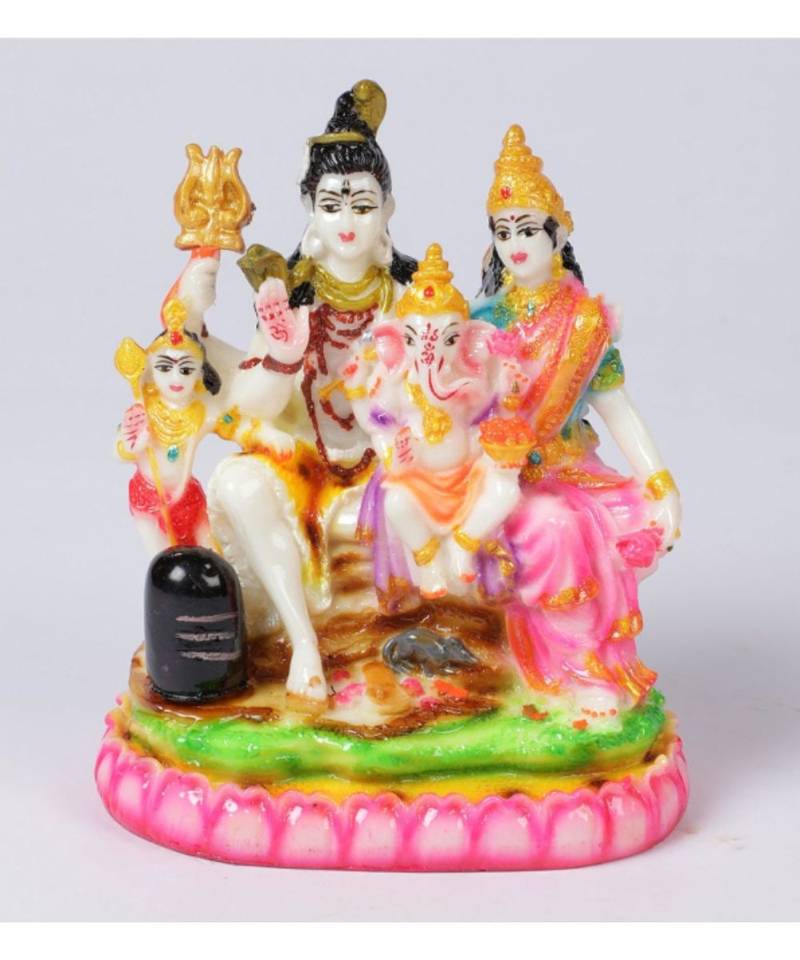 Pink Marble Shiv Parivar Idol by Gallery99