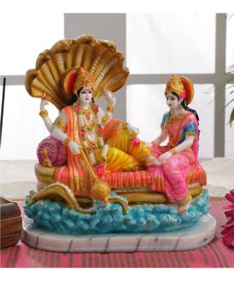 Yellow Marble Big Vishnu Laxmi Idol by Gallery99 1