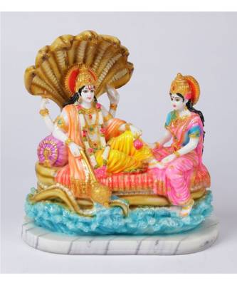 Yellow Marble Big Vishnu Laxmi Idol by Gallery99 2