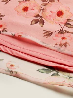 EthnoVogue Made To Measure Pink Digital Printed Organza Knee Length Dress 6