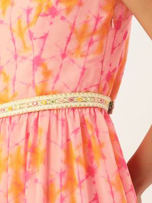 EthnoVogue Made To Measure Multicolored Digital Printed Tiered Dress 5