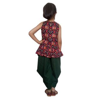Peplum Dhoti top patoda Bllack dhoti suit,Dhoti dress for small girls 2