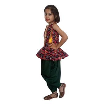 Peplum Dhoti top patoda Bllack dhoti suit,Dhoti dress for small girls 3