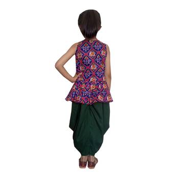 Peplum Dhoti top patoda Blue ,dhoti suit,Dhoti dress for small girls 2