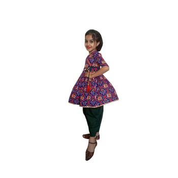 Peplum Dhoti top patoda Blue ,dhoti suit,Dhoti dress for small girls 3