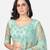 Enchanting Sea green Heavy Embroidered with Zarkan net semi stitched lehenga