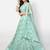 Enchanting Sea green Heavy Embroidered with Zarkan net semi stitched lehenga