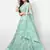 Enchanting Sea green Heavy Embroidered with Zarkan net semi stitched lehenga