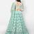 Enchanting Sea green Heavy Embroidered with Zarkan net semi stitched lehenga