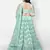 Enchanting Sea green Heavy Embroidered with Zarkan net semi stitched lehenga