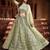 Mesmerizing Pista green Zari, Sequins and thread Embroidered net semi stitched lehenga