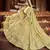 Catching Dark yellow Zari, Sequins and thread Embroidered georgette semi stitched lehenga
