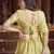 Catching Dark yellow Zari, Sequins and thread Embroidered georgette semi stitched lehenga