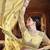 Delightful Yellow Zari, Sequins and thread Embroidered net semi stitched lehenga